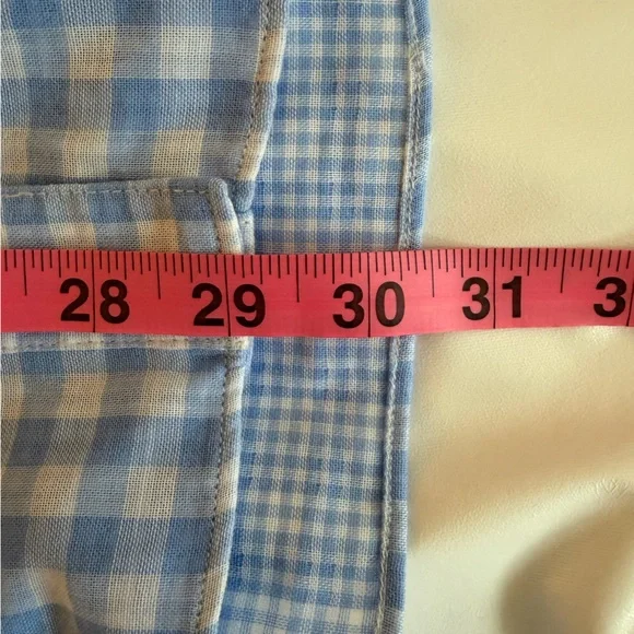 Favorite Daughter The Smooth Ex Boyfriend Shirt Blue Gingham Size Medium - Picture 10 of 10